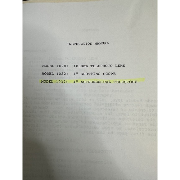 RARE Meade 1037 4" Astronomical Telescope With Manual, Attachments and Case USED - Picture 8 of 10